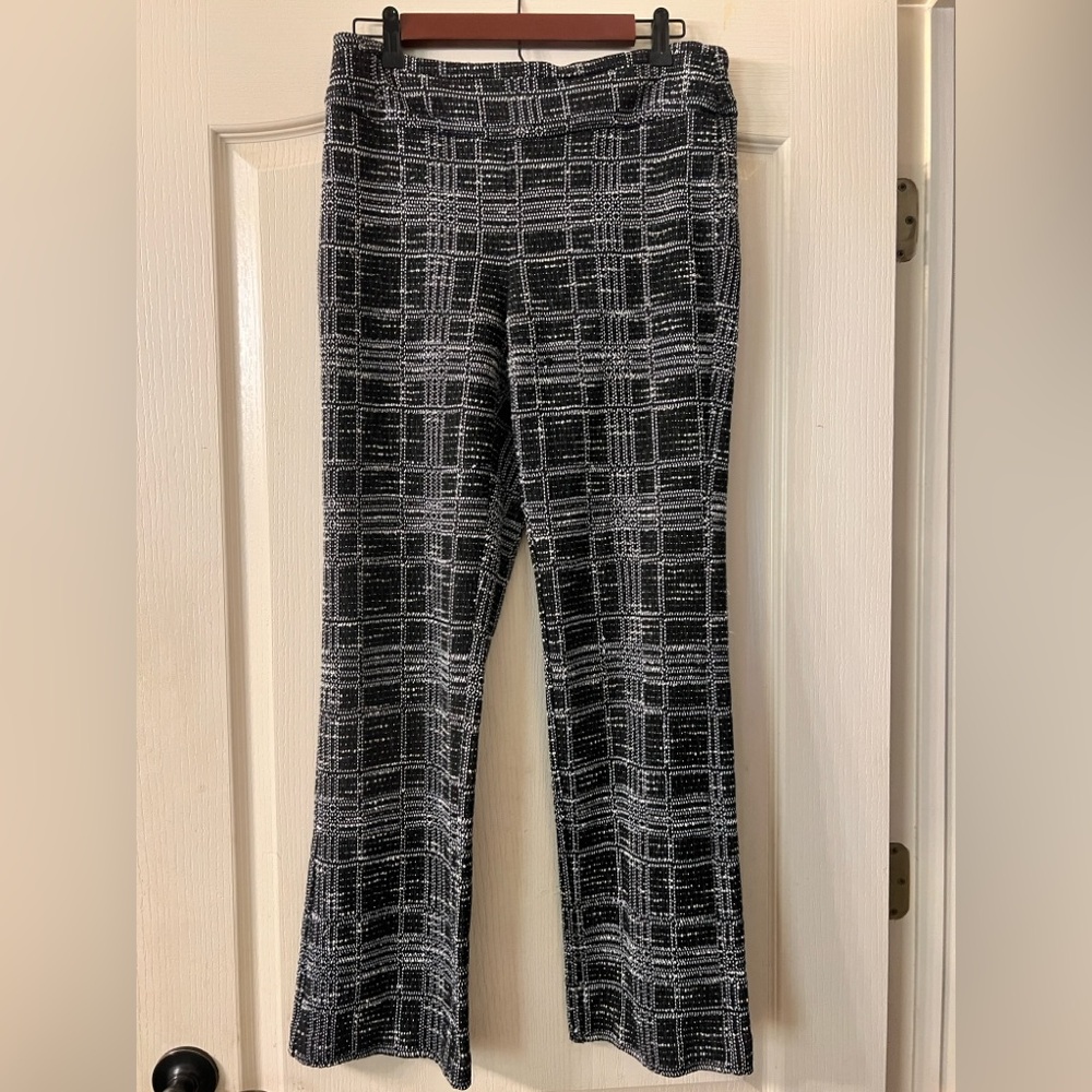 Black and White Tweed Plaid Pants
